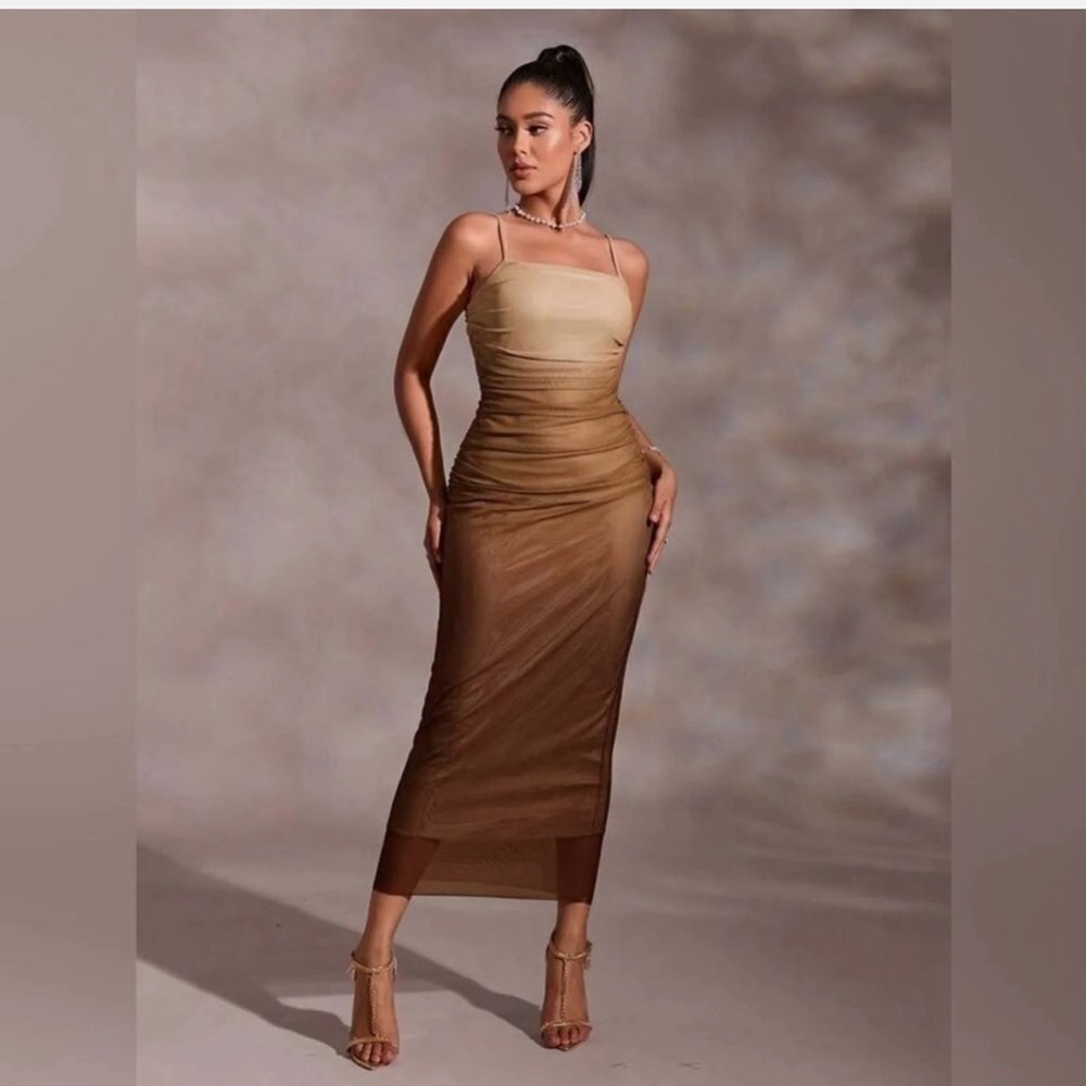 Brown ombré dress